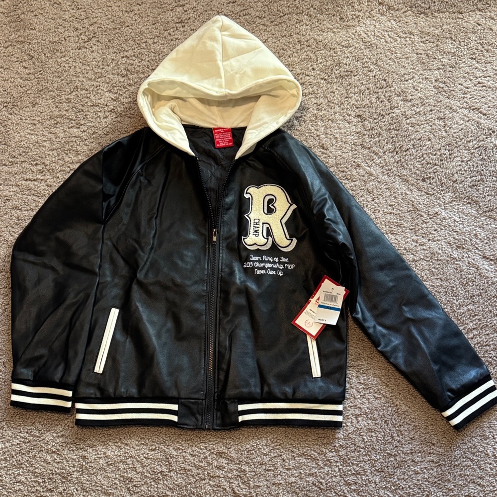Ring of Fire Black and Cream Hooded Jacket